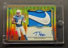 2025 Panini Prizm Rookie Patch Autographs Tre Harris #24 card