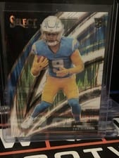2025 Panini Select Tre Harris Black Red Prizm Shock #201 card
