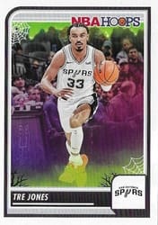 2023-24 Hoops Haunted Hoops Base Set Tre Jones #165 card