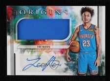 2021-22 Panini Origins Rookie Jersey Autographs Tre Mann #JA-MAN card
