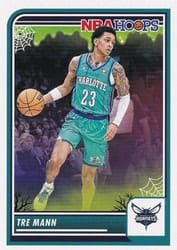 2023-24 Hoops Haunted Hoops Base Set Tre Mann #53 card
