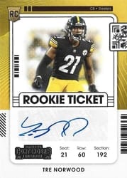 2021 Panini Contenders Base Set Tre Norwood #295 card