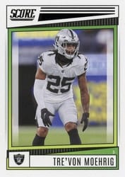2022 Score Base Set Tre'von Moehrig #130 card