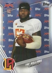 2020 Topps XFL Base Set Tre’ Williams #155 card