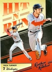 2019 Panini Leather & Lumber Hit-N-Run Trea Turner #HNR-12 card