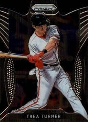 2019 Panini Prizm Base Set Trea Turner #132 card