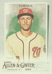 2020 Topps Allen & Ginter Base Set Trea Turner #122 card