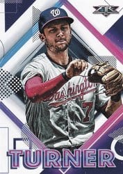 2020 Topps Fire Base Set Trea Turner #86 card