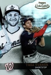 2020 Topps Gold Label Base Set Trea Turner #98 card