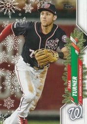 2020 Topps Holiday Base Set Trea Turner #HW24 card