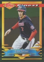 2021 Finest Flashbacks Base Set Trea Turner #83 card