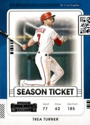 2021 Panini Contenders Base Set Trea Turner #4 card