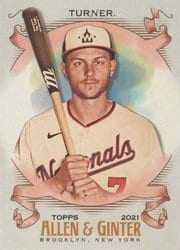 2021 Topps Allen & Ginter Base Set Trea Turner #185 card
