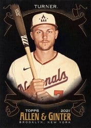 2021 Topps Allen & Ginter X Base Set Trea Turner #185 card