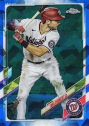2021 Topps Chrome Sapphire Edition Base Set Trea Turner #203 card