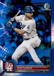 2022 Bowman Chrome Sapphire Edition Base Set Trea Turner #43 card