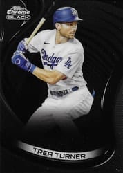 2022 Topps Chrome Black Base Set Trea Turner #89 card