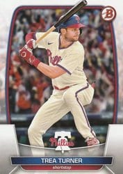 2023 Bowman Base Set Trea Turner #10 card