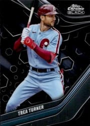 2023 Topps Chrome Black Base Set Trea Turner #86 card