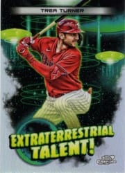 2023 Topps Cosmic Chrome Extraterrestrial Talent Trea Turner #ET-21 card