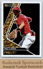 2023 Topps Update Black Gold Autographs Trea Turner #BG-22 card