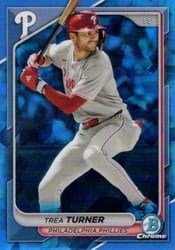 2024 Bowman Chrome Sapphire Edition Base Set Trea Turner #21 card