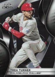 2025 Topps Chrome Black Base Set Trea Turner #97 card