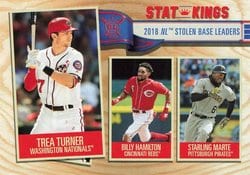 2019 Topps Big League Base Set Trea Turner / Billy Hamilton / Starling Marte #356 card