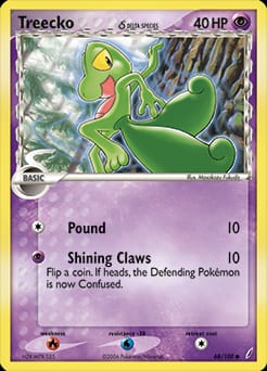 2006 Crystal Guardians Treecko δ #68 card