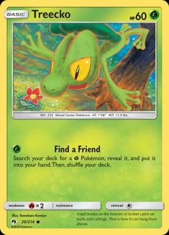 Lost Thunder Treecko #20 card