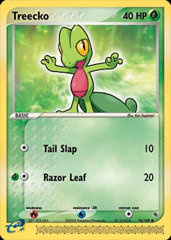 2003 Ruby & Sapphire Treecko #76 card