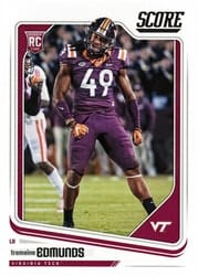 2018 Score Base Set Tremaine Edmunds #346 card
