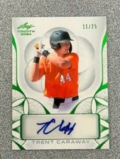 2024 Leaf Trinity Baseball Base Autograph Trent Caraway #BA-TC1 card