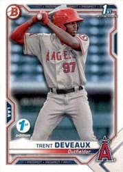 2021 Bowman 1st Edition Base Set Trent Deveaux #BP-94 card