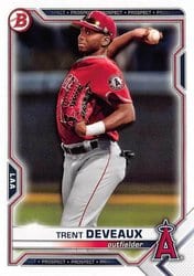 2021 Bowman Draft Base Set Trent Deveaux #BD-133 card