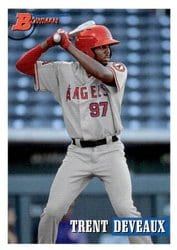 2021 Bowman Heritage Base Set Trent Deveaux #157 card