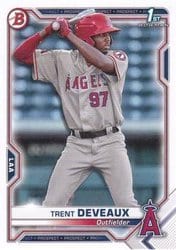 2021 Bowman Prospects Trent Deveaux #BP-94 card