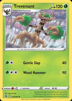 Fusion Strike Trevenant #17 card