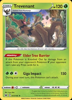 Lost Origin Trevenant #17 card