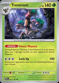 Obsidian Flames Trevenant #12 card