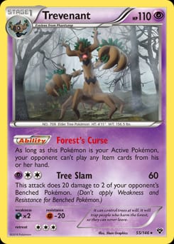 2014 XY Trevenant #55 card