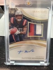 2025 Panini Immaculate Rookie Patch Autographs TreVeyon Henderson #116 card
