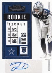2020 Panini Contenders Base Set Trevon Diggs #162 card