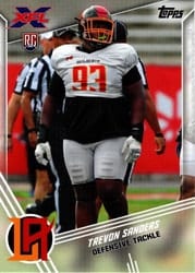 2020 Topps XFL Base Set Trevon Sanders #107 card