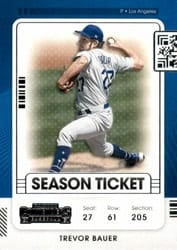 2021 Panini Contenders Base Set Trevor Bauer #46 card