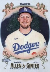 2021 Topps Allen & Ginter Chrome Base Set Trevor Bauer #208 card