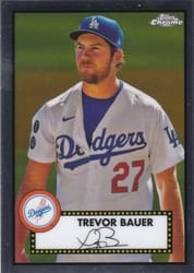 2021 Topps Chrome Platinum Anniversary Base Set Trevor Bauer #252 card