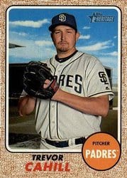 2017 Topps Heritage Base Set Trevor Cahill #724 card