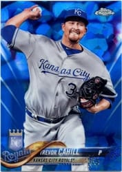 2018 Topps Chrome Sapphire Edition Base Set Trevor Cahill #445 card