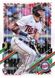 2021 Topps Holiday Base Set Trevor Larnach #HW114 card